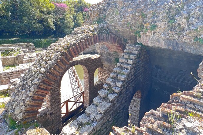 Full Day Tour: Butrint National Park, Ksamil, Blue Eye and Lekursi Castle - Butrint’s ancient ruins among water and trees