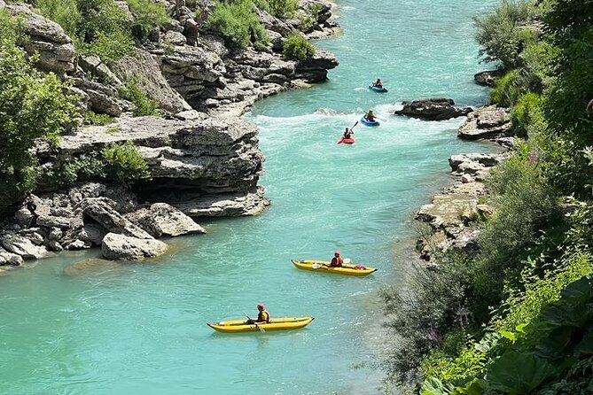 Kayaking in Vjosa River,Albania Kayak Permet,Gjirokaster (ARG) - Group size, guides, and the feel of the outing