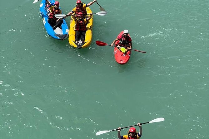 Kayaking in Vjosa River,Albania Kayak Permet,Gjirokaster (ARG) - Getting ready with supplied river gear