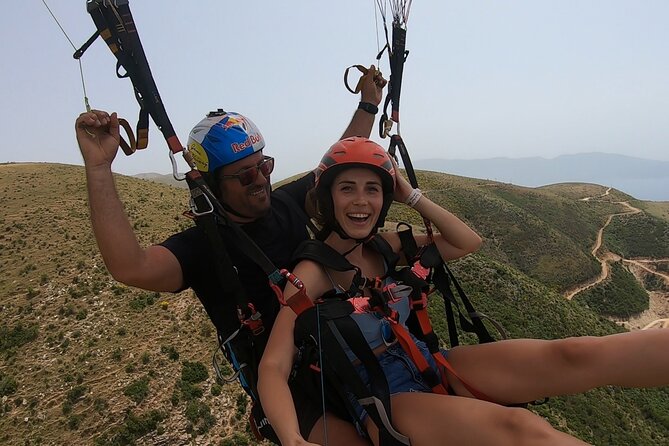 Paragliding Fly Tandem Vlora - Preparing for takeoff from Shashic Mountain