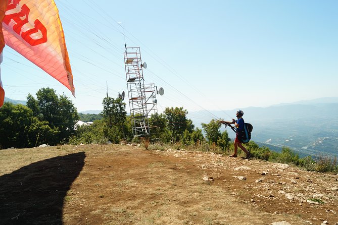 Paragliding Tandem Experience From Dajti Mountain - Landing and the Taxi Back