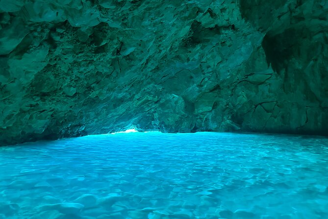 Speed Boat Tour to Vlore's Secret Blue Cave at Grama Bay - Swimming inside the Blue Cave