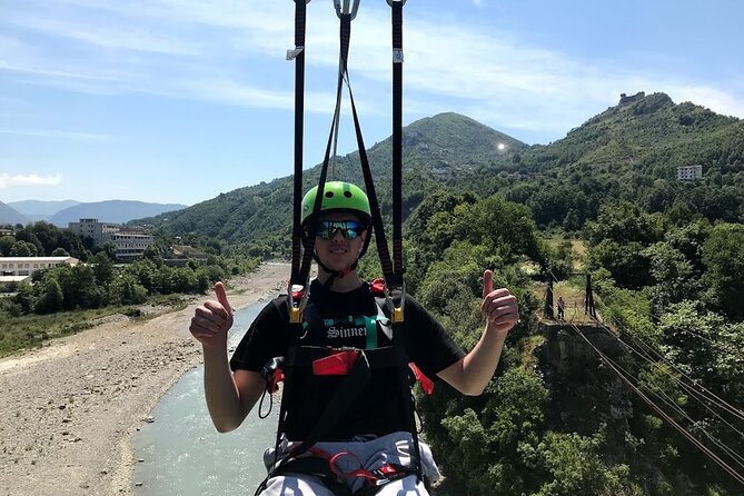 Tirana Zipline Adventure in Petrelë – Albania’s First Zipline - The 1,250-meter flight above the Erzen River
