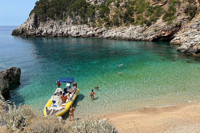 Vlore: Dafina Bay and Haxhi Ali Cave Private Speedboat Tour - Bristan Bay Adds Military History