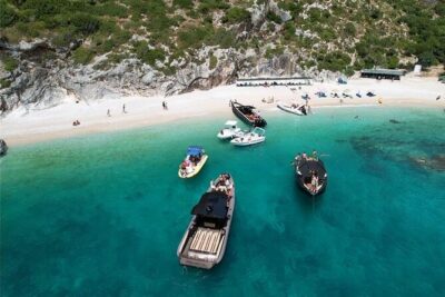 Vlore Private Boat Tour Blue Cave & Grama Bay Adventure
