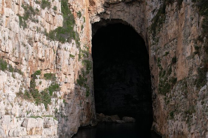Vlore Private Boat Tour Blue Cave & Grama Bay Adventure - Inglezi Bay feels deliberately hard to reach