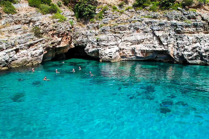 Vlore Private Boat Tour Blue Cave & Grama Bay Adventure - Blue Gem Cave is the color-filled highlight