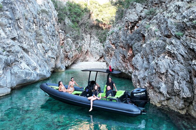 Vlore Speedboat Tour to Dafina Bay & Haxhi Ali Cave - Bristani Bay combines clear water with military remains